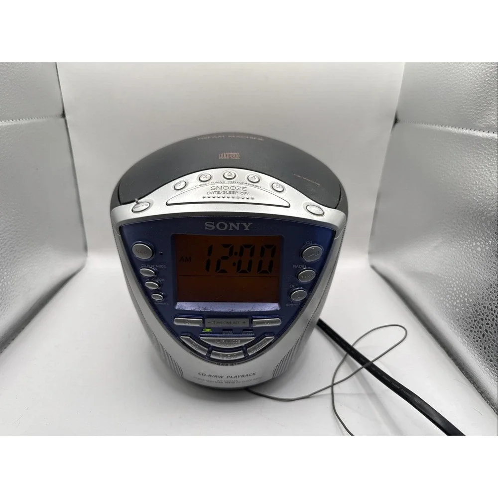 Sony Dream Machine ICF-CD853V AM/FM 4-Band Radio CD Player Alarm Weather WORKS!